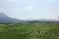 Elevated wooden path of Shiretoko-goko lalkes