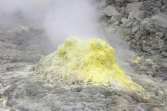 Mountain of sulfur near Lake Mashu